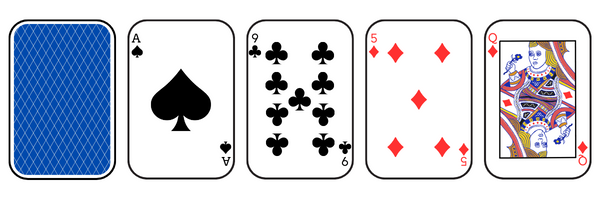 Aces Up Solitaire set up: card layout