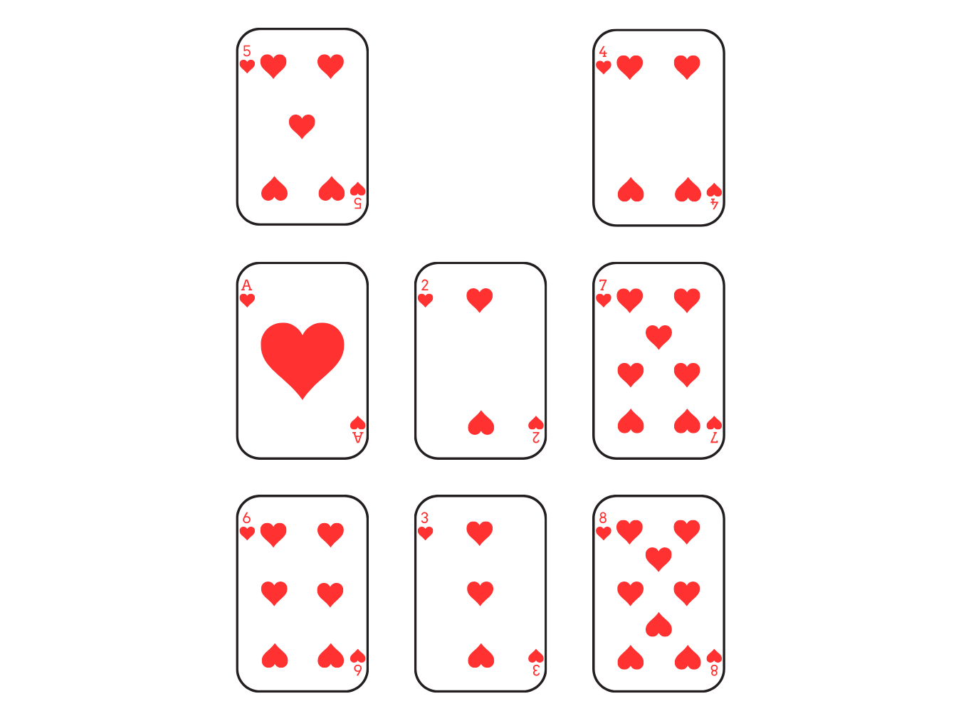 Put-Them-In-Order set up: card layout